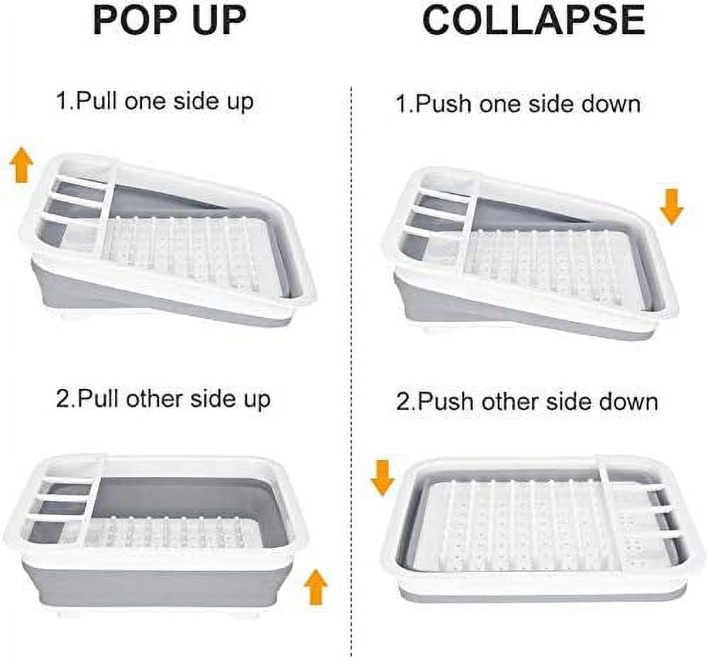 BAODELI Premium Collapsible Dish Drainer - Durable Folding Dish