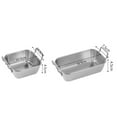 thumbnail image 2 of Stainless Steel Food Storage Tray Double Ears Fried Chicken Square Plate Snack Fruit Plate Food Display Kitchen Tools, A, 2 of 7