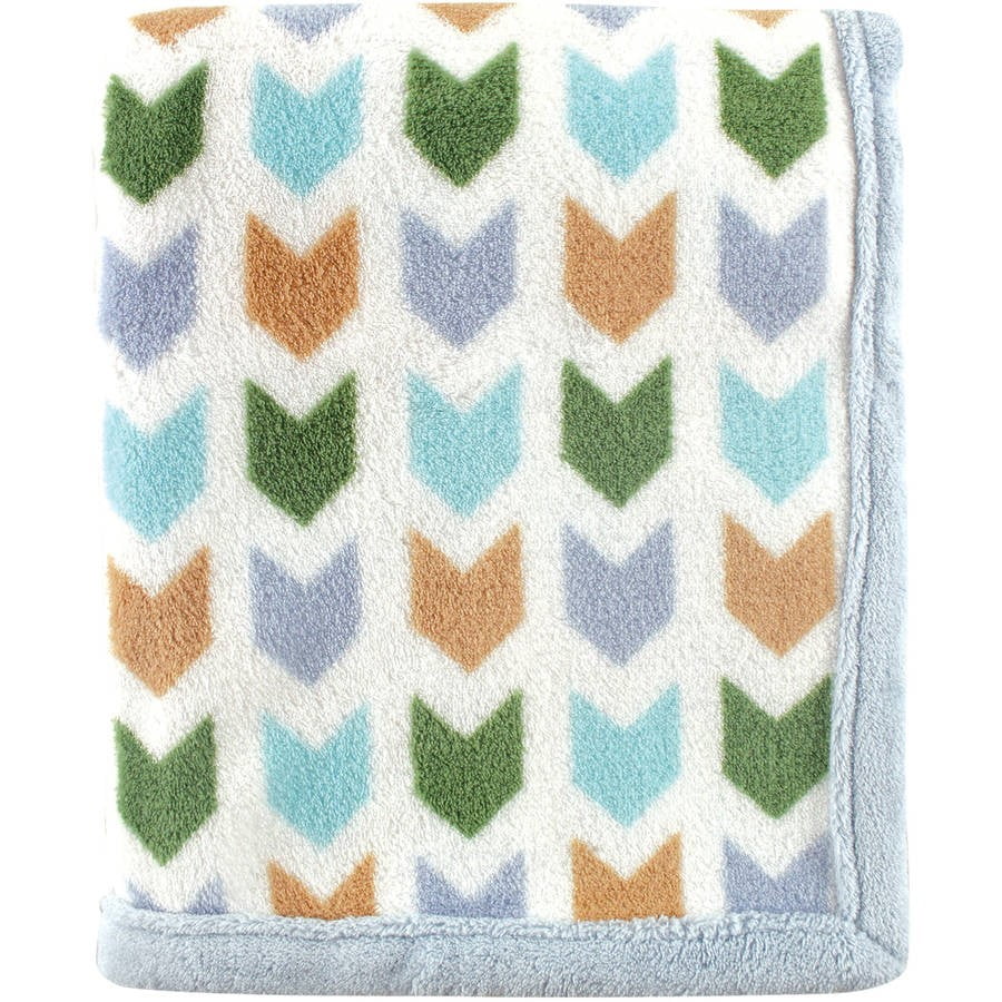 Hudson Baby Boy and Girl Coral Fleece Blanket Blue