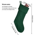 thumbnail image 3 of Large Knitted Christmas Stocking GreenPattern Wall Decor Candy Bag Holiday Home Decoration, 3 of 6