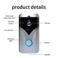 thumbnail image 3 of Generic Smart Wi-Fi Video Doorbell with Alexa Integration, 1080P HD Resolution, Silver Finish, No Battery Included, Easy Installation, Remote Monitoring via Mobile App, 3 of 6