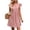 Pink, variant on SAWOBUUN Women Ruffle Sleeve V Neck Midi Dress Textured Casual Swing Sundress Summer Dress