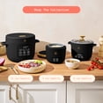 thumbnail image 6 of Beautiful 3-Cup Cooked, 1-Cup Uncooked Portable Rice and Soup Cooker with EverGood Ceramic Nonstick Coating, Black Sesame by Drew Barrymore, 6 of 13