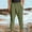 Army Green, variant on Tbopshirt Pants for Men,Men's Cotton Linen Double Pockets Button Elastic Waist High Waist Overalls Leggings Sweatpants for Men