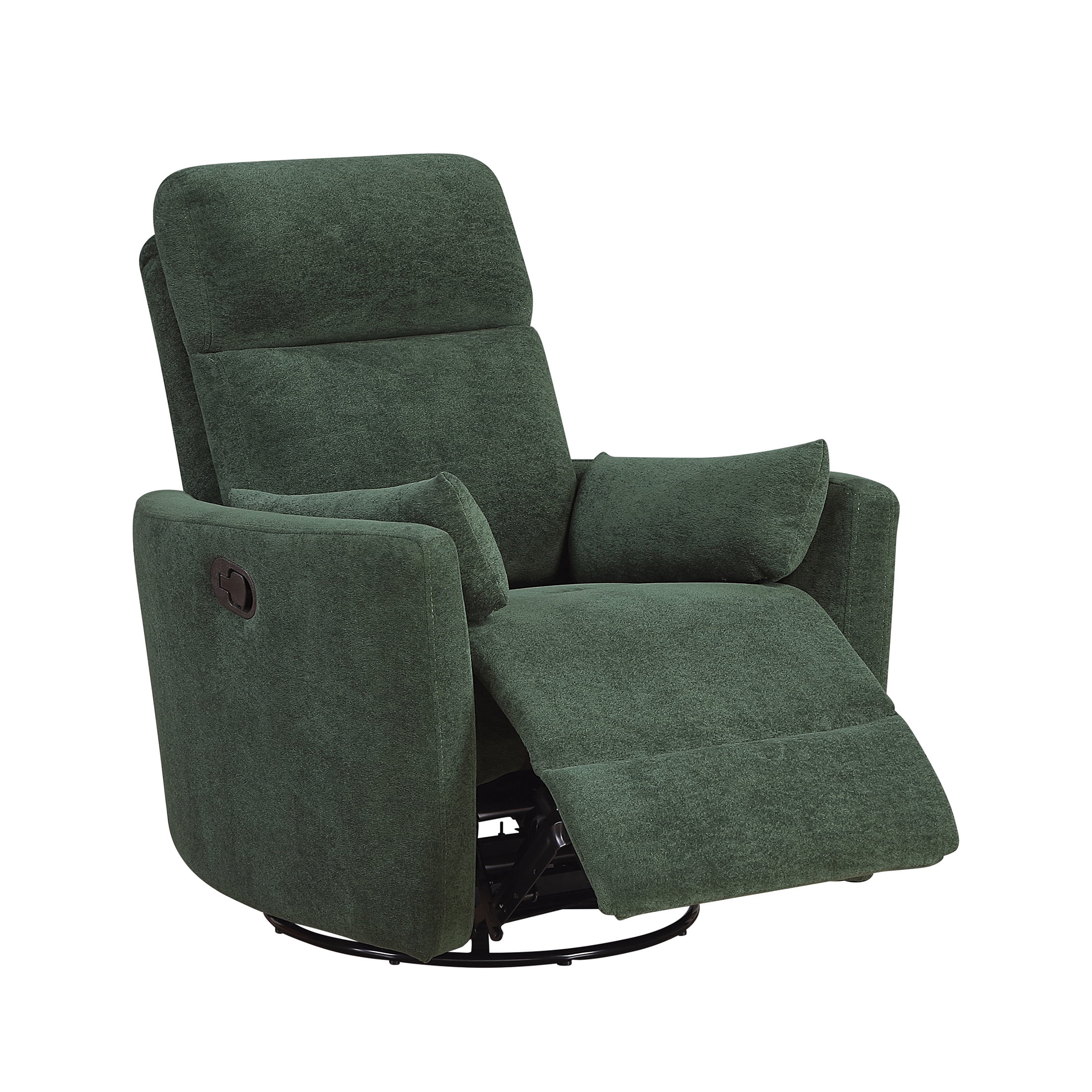 OakvillePark Allura Microfiber Swivel Glider Manual Reclining Chair, Green