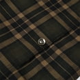 thumbnail image 5 of APEXFWDT Men's Sherpa-Lined Plaid Shirt Button Down Warm Flannel Plaid Jacket Colorblock Long Sleeve Layered Casual Outerwear,L,Black, 5 of 8