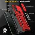 thumbnail image 2 of Motorola Moto G Pure Case with Lens Protection,Ring Holder Cover with Camera Cover & Kickstand Military Grade Shockproof Heavy Duty Protective Support Magnetic Car Mount Holder,Red, 2 of 7