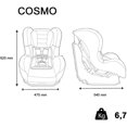 thumbnail image 4 of Disney - COSMO Autoasiento Grupo 0/1/2 (0-25Kg) - Made in France - Respaldo de carretera 0-10Kg - Inclinable -, 4 of 4