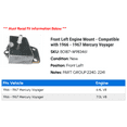 thumbnail image 2 of Front Left Engine Mount - Compatible with 1966 - 1967 Mercury Voyager, 2 of 2