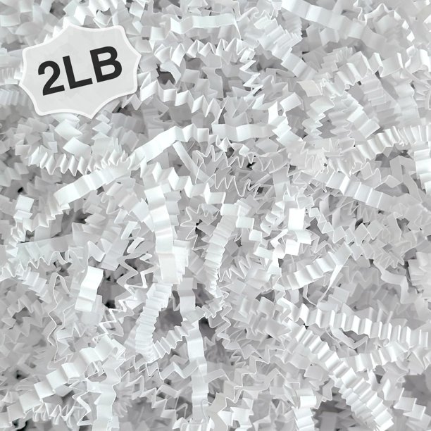 Relleno de papel arrugado Corlcol, 1 kg, para caja de regalo, color blanco