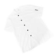 thumbnail image 3 of Minkissy Breathable White Short Sleeve Chef Jacket, Polyester Cotton Mesh, Comfortable Kitchen Uniform for Hotel and Restaurant Use, 3 of 7