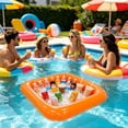 thumbnail image 4 of Amketima Inflatable Swimming Pool Drink Cooler 24 Inch Round PVC Beverage Tray with Cup Holders for Pool Party Beach Summer Fun, 4 of 6
