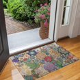 thumbnail image 2 of Bohemian Retro Floral Non-Slip Entryway Door Mat,Boho Indoor Decor Durable Low Plush Door Mat,Washable Welcome Rug for Patio Hallway Home Decor 17x30 Inches, 2 of 7
