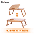 thumbnail image 6 of Zimtown Lap Desk 21" x 13", Nature Bamboo Folding Laptop Desk, Bed Tray Table for Computer, Adjustable Computer Notebook Desk Laptop Stand, Natural, 6 of 9