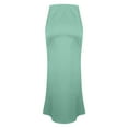 thumbnail image 5 of Mint Lime Green Women Lounge Skort for Women Faux Satin Silk Maxi Long Loose Fit Basic 2025 Clothes Fashion Y2K M, 5 of 6