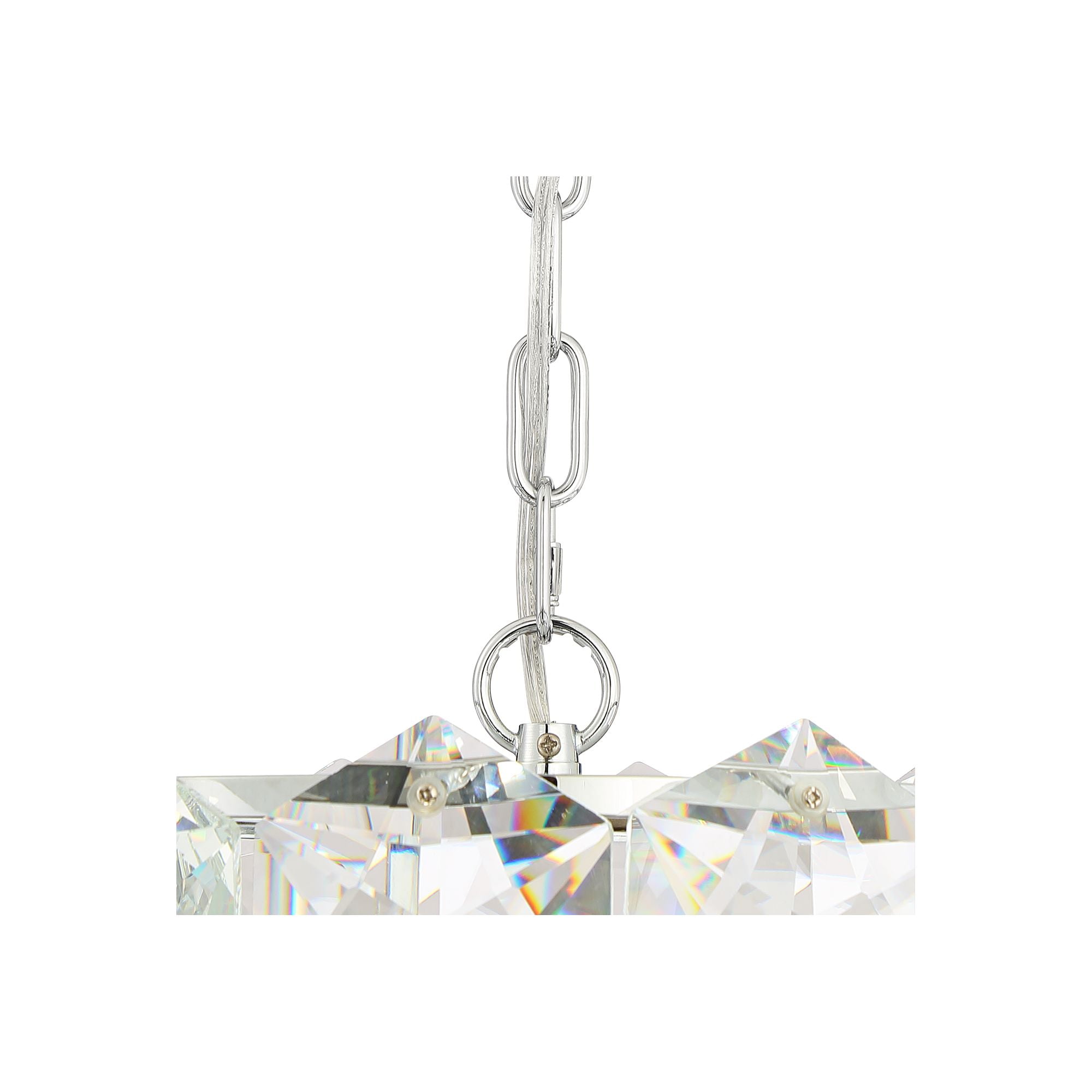 Vienna Full Spectrum Chrome Crystal Pendant Chandelier 13 1/2" Wide Modern 5-Light Fixture for Dining Room House Kitchen Entryway