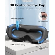 3D Weighted Eye Mask | Memory Foam Sleep Mask for Women & Men | 100% Blackout | Adjustable Straps | Travel Essentials
