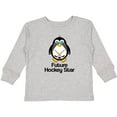 thumbnail image 3 of Inktastic Future Hockey Star Penguin Boys or Girls Long Sleeve Toddler T-Shirt, 3 of 5