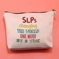 thumbnail image 2 of Zuo Bao Speech Language Pathologist Gift SLP Cosmetic Bag SLPs Changing The World One Word at A Time Speech Therapist Gift, 2 of 6