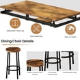 thumbnail image 2 of Recaceik Bar Dining Table Set for 4, Kitchen Bistro Table 34.6"H with 4 Round Stools, 2 of 5