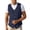 Navy, variant on Men's V Neck Vest Cotton Linen Sleeveless Vest Button Up Sleeveless Tops Casual Layering Spring Summer Business Top Sky Blue XL