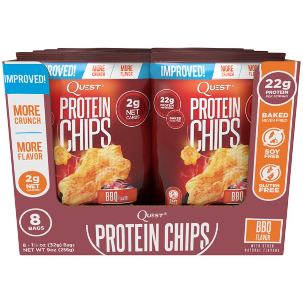 Quest Protein Chips, BBQ, 21g Protein, 8 Ct