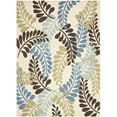 thumbnail image 4 of SAFAVIEH Veranda Earleen Floral Indoor/Outdoor Area Rug, 2'7" x 5', Cream/Aqua, 4 of 10