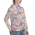 thumbnail image 6 of Haiem Peace Love and Dove Flower Power for Women's Fashion Hoodies & Sweatshirts with Kangaroo Pocket,Hooded Sweatshirt with Eye-catching Drawstrings-X-Large, 6 of 7