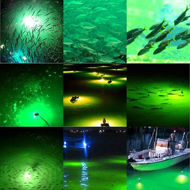 180 LED Underwater Fishing Light – Submersible 12V Night Fishing Lamp For Crappie, Shad, Squid – Waterproof Green LED