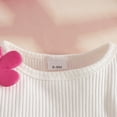 thumbnail image 6 of Juorvia Girls Toddler 3 Piece Outfits Knitted Loose Fitted Flowers Tops Shorts with Matching Beret Hat(18-19 Months,Hot Pink), 6 of 7