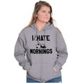 thumbnail image 4 of I Hate Mornings Sleeping Panda Zip Up Hoodie Men's Women's Brisco Brands S, 4 of 5