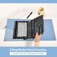 thumbnail image 5 of Qxltty Black Design American Flag Pencil Pouches for 3 Ring Binder Clear Window Zipper Pencil Case for Office College Supplies, 5 of 6