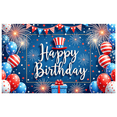 thumbnail image 2 of Colorful Design Happy Birthday Banner Decorative Firework Balloon for Birthday Party Event Celebration, 2 of 3