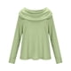 thumbnail image 3 of Uootdi Women's Waffle Knit Tops Cowl Neck Long Sleeve Clothes Trendy Casual Loose Relaxed Fit Knit Pullover Gift, 3 of 9