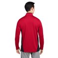 thumbnail image 2 of Harriton M786 Protection Flash pour Hommes Plus IL Colorblock Quarter-Zip - Rouge/ Noir - 4XL, 2 of 2