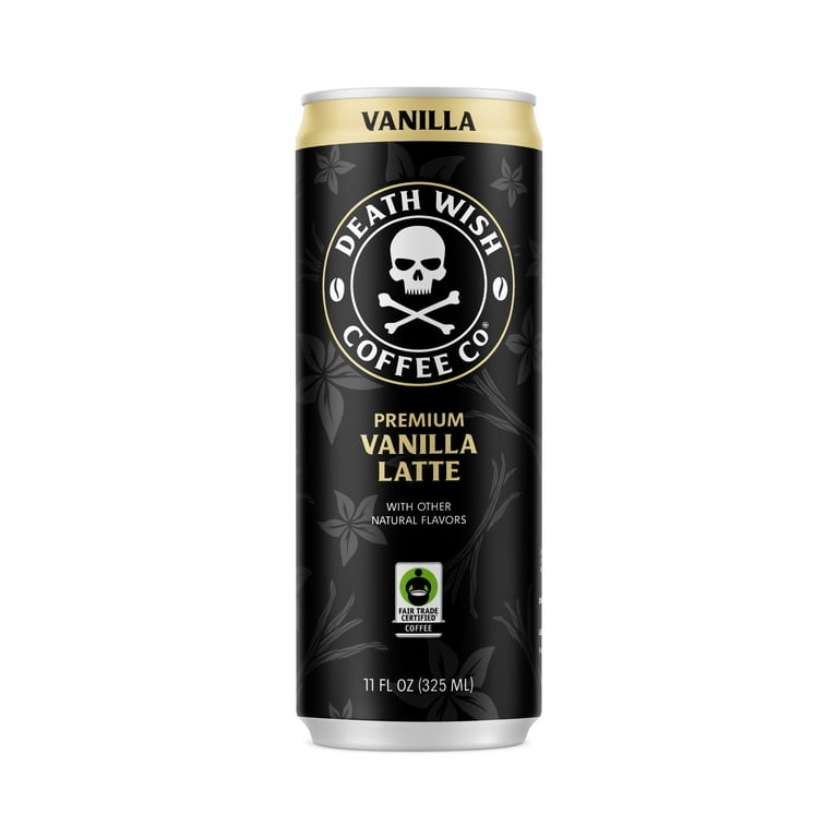 Death Wish Coffee Co., Premium Vanilla Latte, 100% Colombian Cold