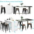 thumbnail image 4 of Apeaka 18 Inch Bar Stools Set of 4,Industrial Metal Dining Chair,Short Kitchen Bar Stools Stackable Stools for School,Classroom, 4 of 9