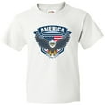 thumbnail image 3 of Inktastic America with Eagle Shield and Banner Youth T-Shirt, 3 of 5