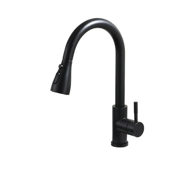 Pull Out Kitchen Sink Faucet With 3 Modes, Water Outlet Spout 360 Degree Rotation, Matte Black Kitchen Bar Water Mixer Tap ,Easy to Install