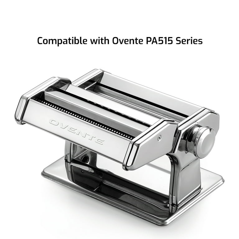 Ovente Pasta Maker Stainless Steel Attachment Compatible with PA515 Machine,  Compact Easy to Use and Clean, Perfect for Angel Hair and Lasagnette,  Silver ACPPA7050S 