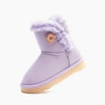 thumbnail image 7 of Weestep Wood Button Warm Shearling Winter Lightweight Snow Boots(1 Little Kid, Purple), 7 of 7