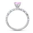 thumbnail image 4 of Diamond-Capitals 1.30 Ct Wonderful Natural Diamond Pink Sapphire Gemstone Proposal Ring for Ladies in Solid 14K White Gold Size 8.5, 4 of 8