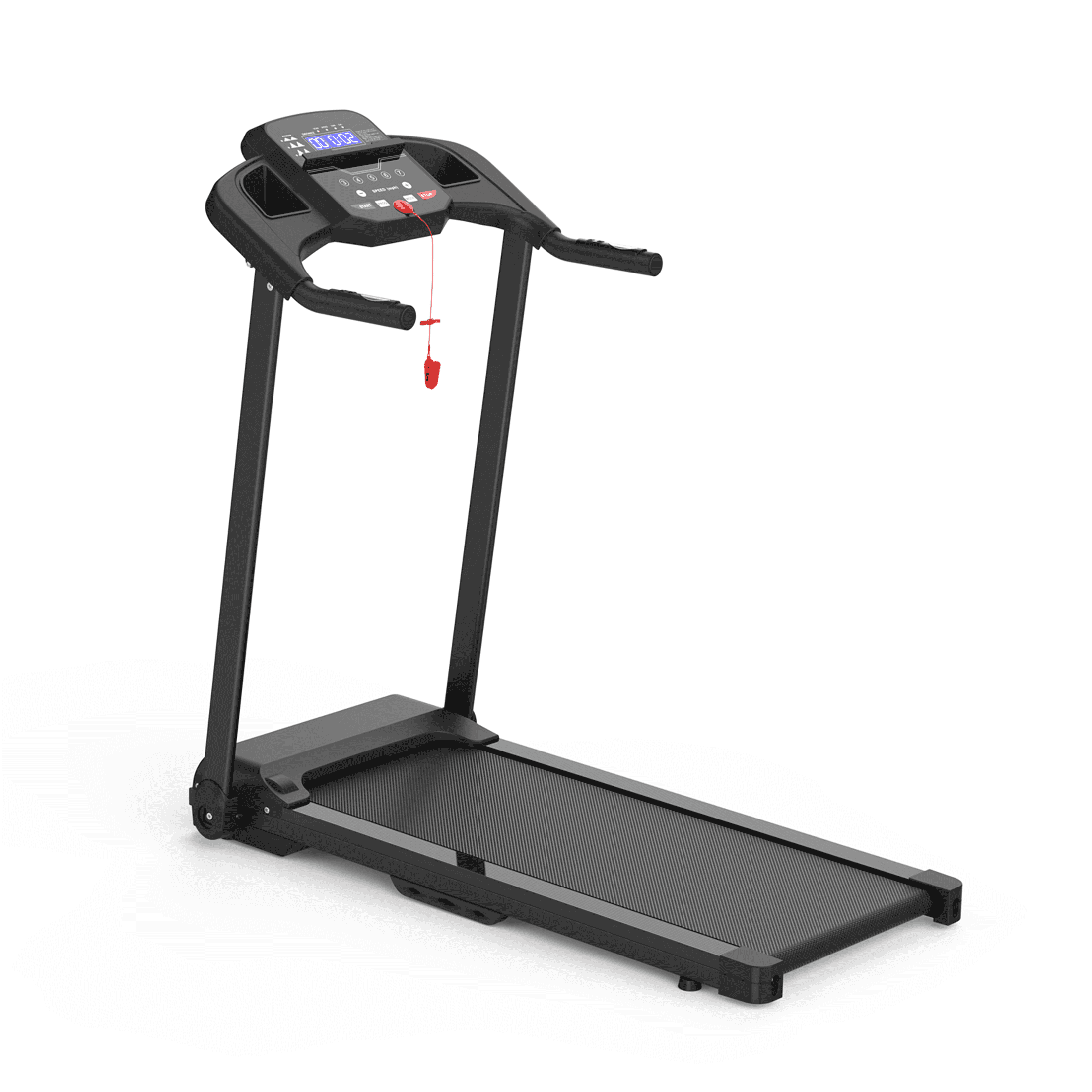JERFIT 2025 2.5HP Folding Treadmill for Home, Electric Running Machine w/Shock Absorption, LCD Display & Bluetooth Speaker, Supports 265lbs, Space Saving Design