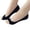47# Black, variant on Women Peep Toe Liner Socks No Show with Nonslip Heel Grip White