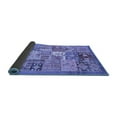 thumbnail image 2 of Ahgly Company Indoor Round Abstract Blue Modern Area Rugs, 6' Round, 2 of 4