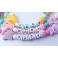 thumbnail image 4 of Dummy Clips Personalised Name for Boys Girls Soother Chain Customized Pacifier Holder PURPLE, 4 of 5