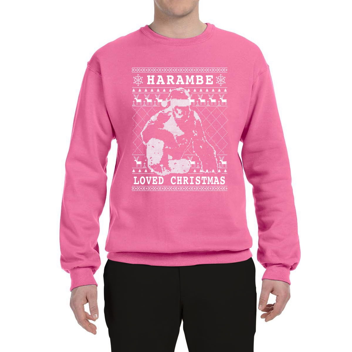 Harambe loved cheap christmas sweater
