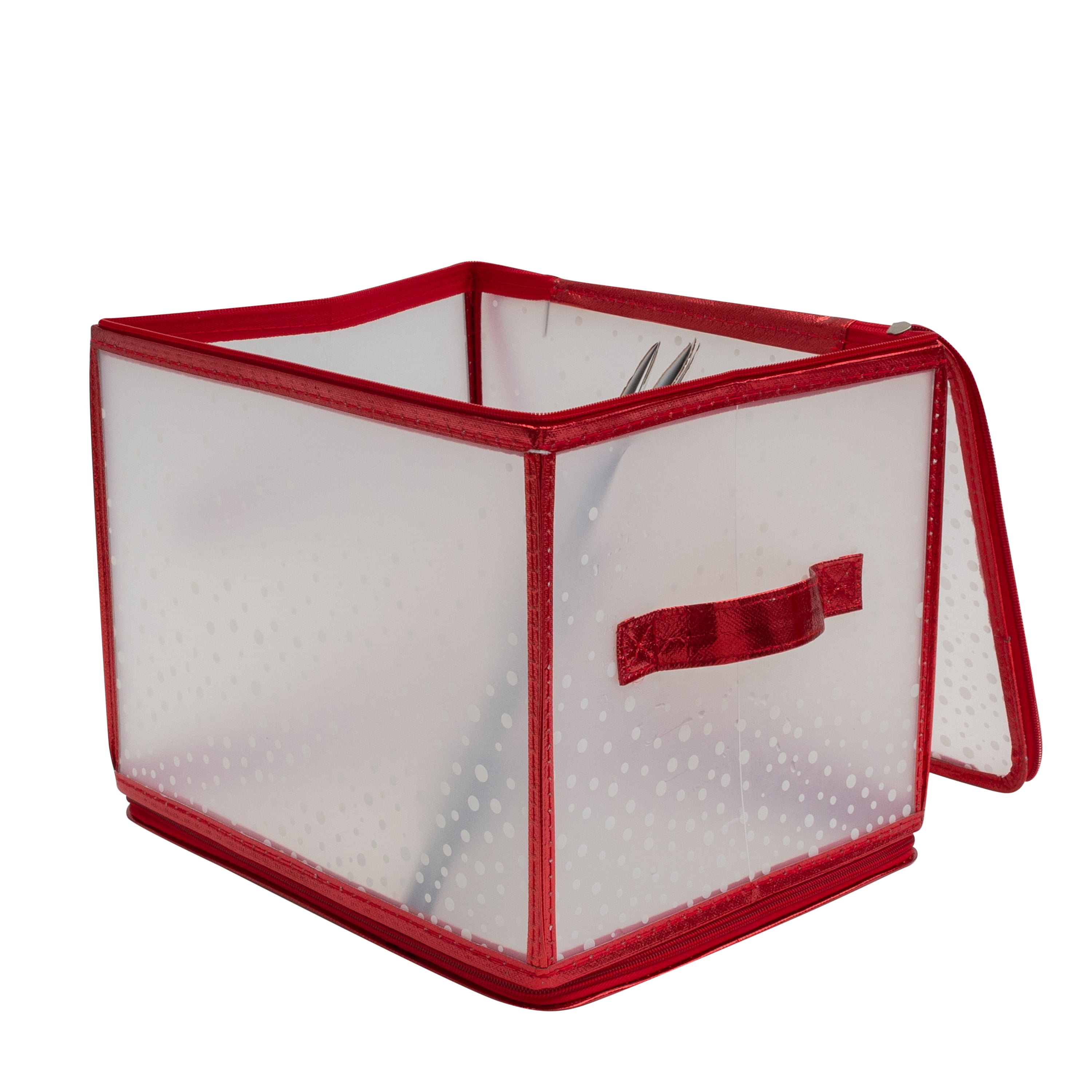 Simplify Christmas Light Organizer Storage Box in Red Polypropylene