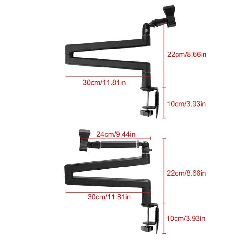 Aluminum Desktop Mic Arm Stand Rotatable Boom Arm Mic Stand Adjustable Desk