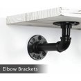 thumbnail image 5 of Set of 3 Floating Shelf Industrial Pipe Brackets Rustic Wall Mount Storage Shelf, 5 of 8